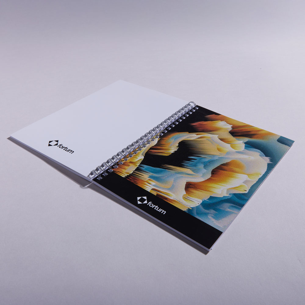 Wiro Bound Notebook Front and Back Open Flat