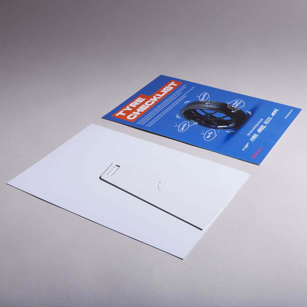 Strut Card Front and Back Flat