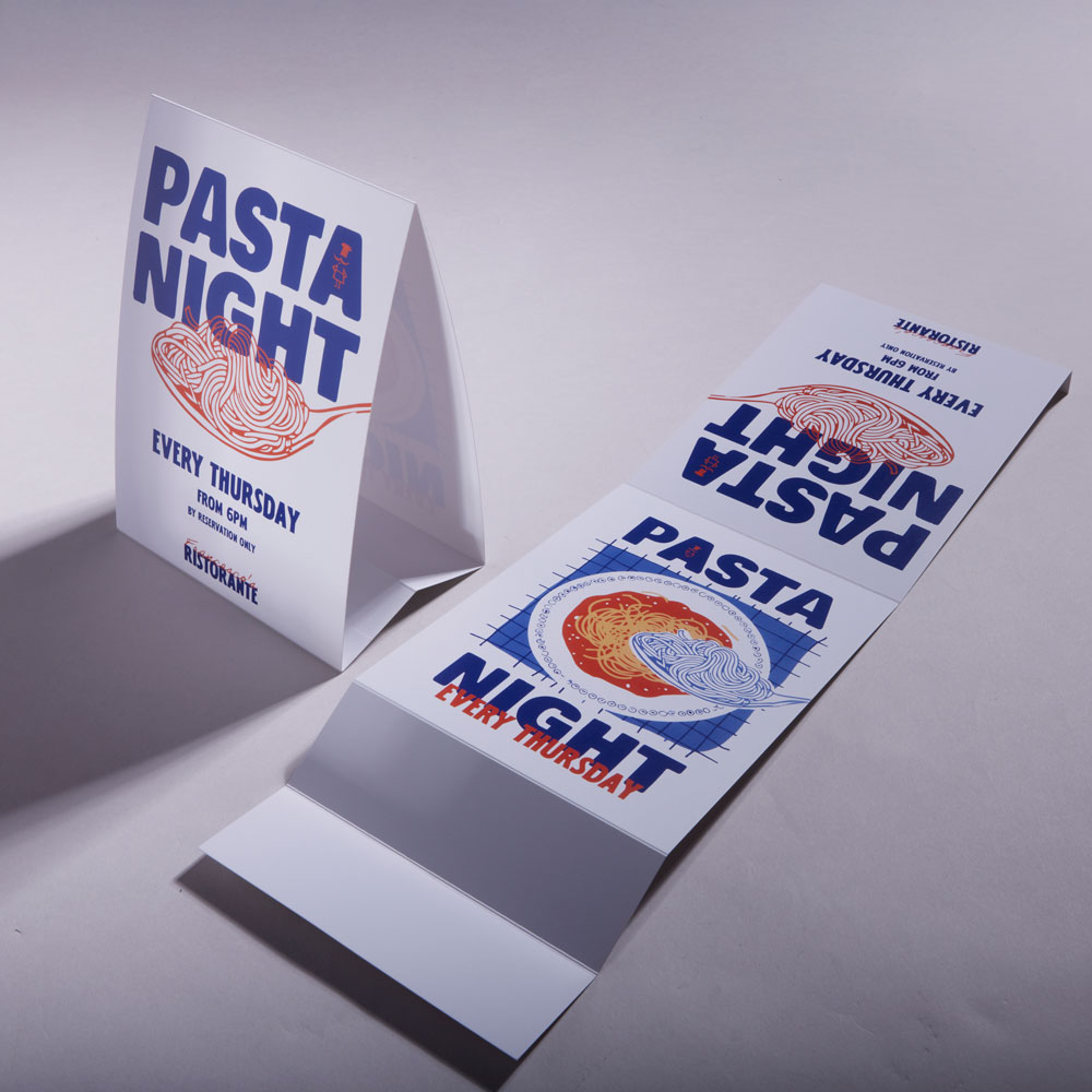 Tent Cards Constructed and Flat
