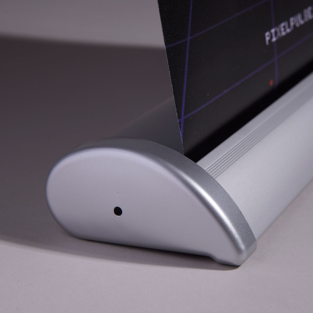 Desktop Roller Banner Cassette Side Profile Macro