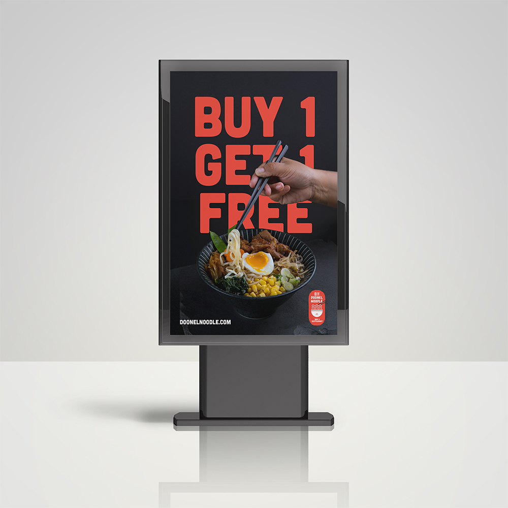 Backlit Poster in Lightbox Advertisement Shell
