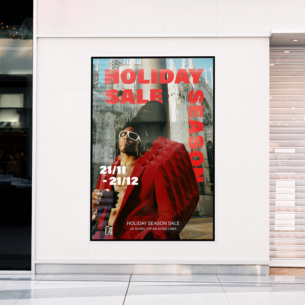 Backlit Poster in Shopping Centre Lightbox Advertisement Shell