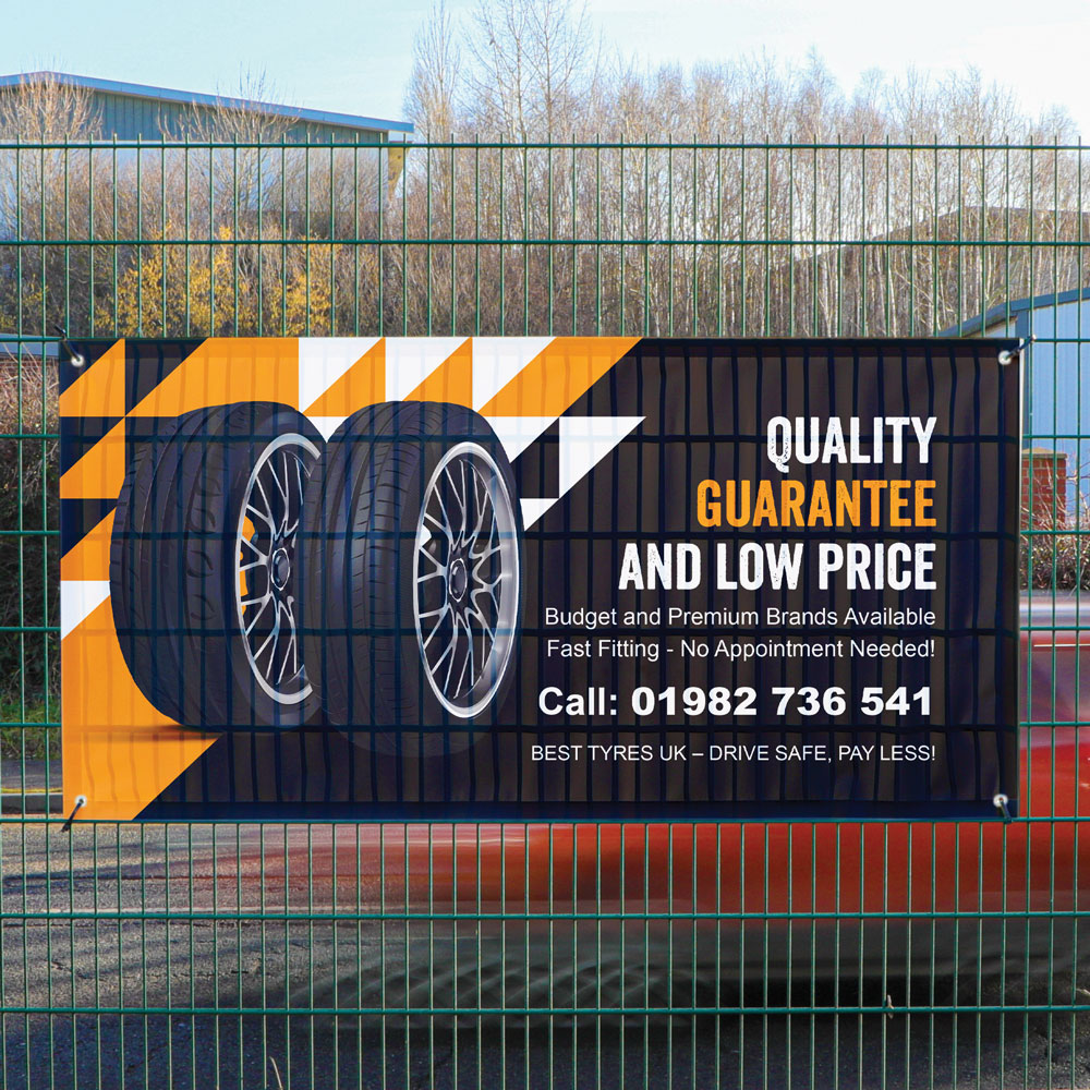 Outdoor Banner on Fence