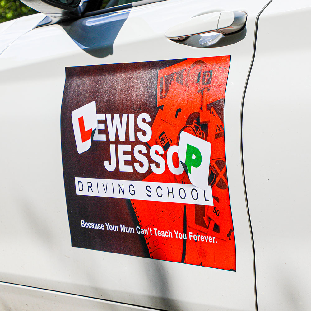 Magnetic Sign on Car Door