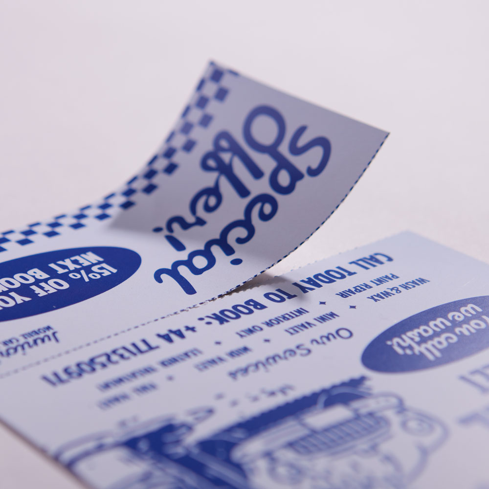 Perforated Flyer Partly Torn